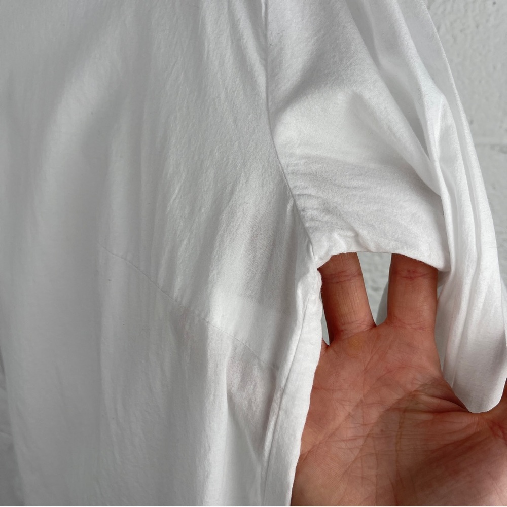Studio B3 White Button Down Cotton Tunic Blouse Size 40/42 - Picture 5 of 14